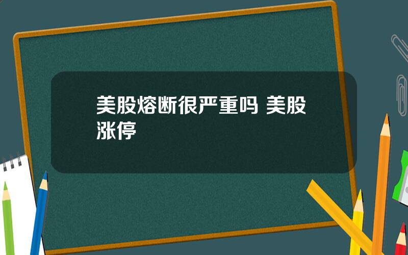 美股熔断很严重吗 美股 涨停